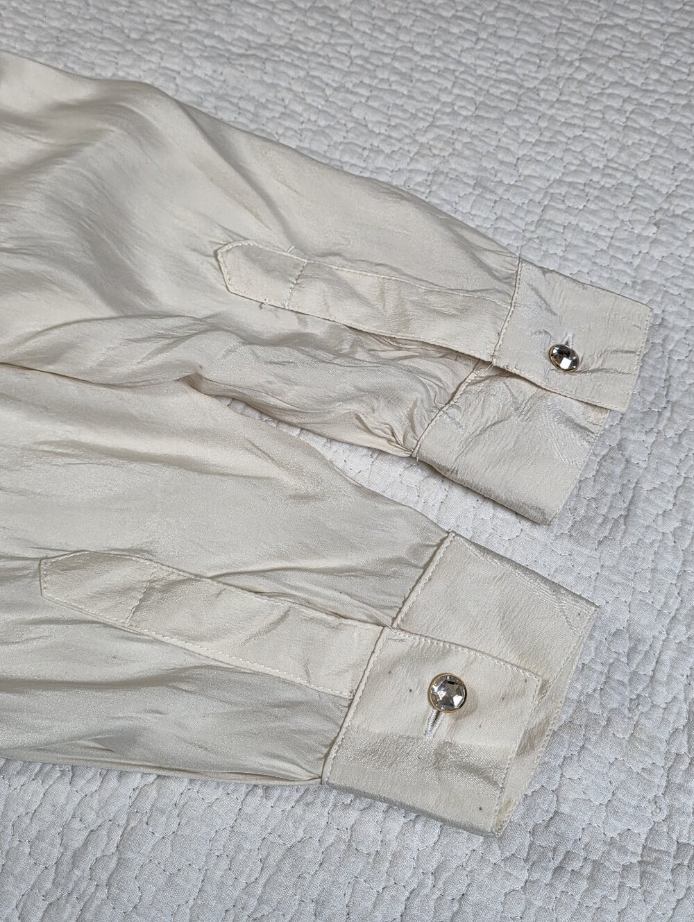 VTG Havana By The Hero Group Silk Beaded Fringe Western Country Button-Up Shirt - Picture 8 of 9